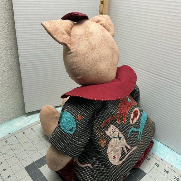 Adorable Cat Plush with Red Bow - Picture 6 of 9